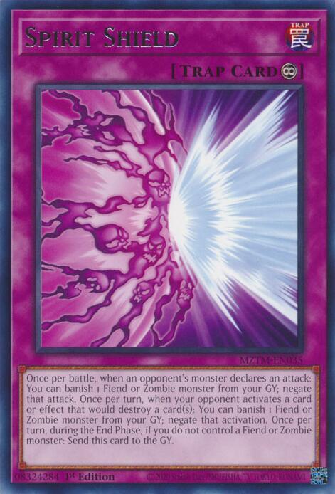 Spirit Shield - MZTM-EN035 - Rare - 1st Edition