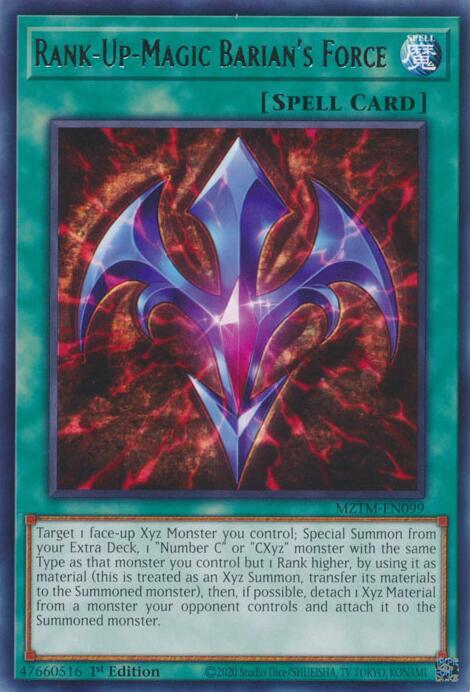 Rank-Up-Magic Barians Force - MZTM-EN099 - Rare - 1st Edition