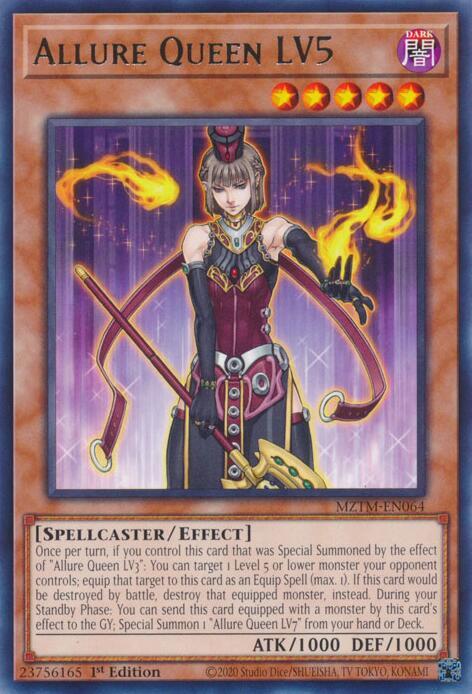 Allure Queen LV5 - MZTM-EN064 - Rare - 1st Edition