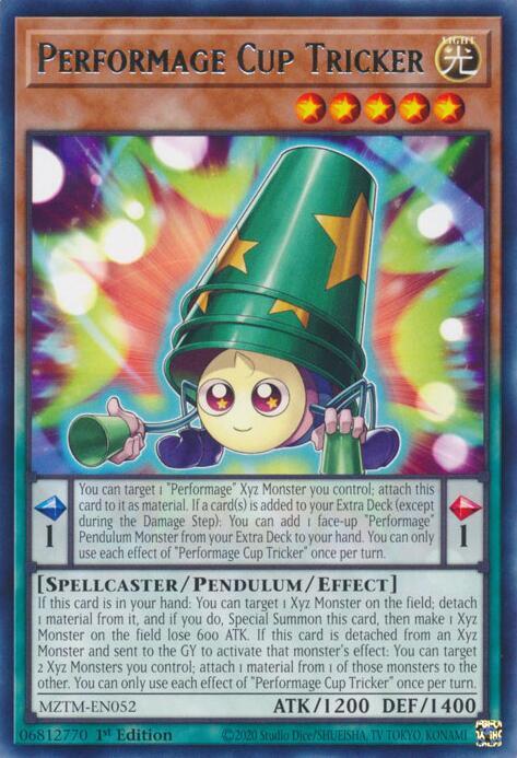 Performage Cup Tricker - MZTM-EN052 - Rare - 1st Edition