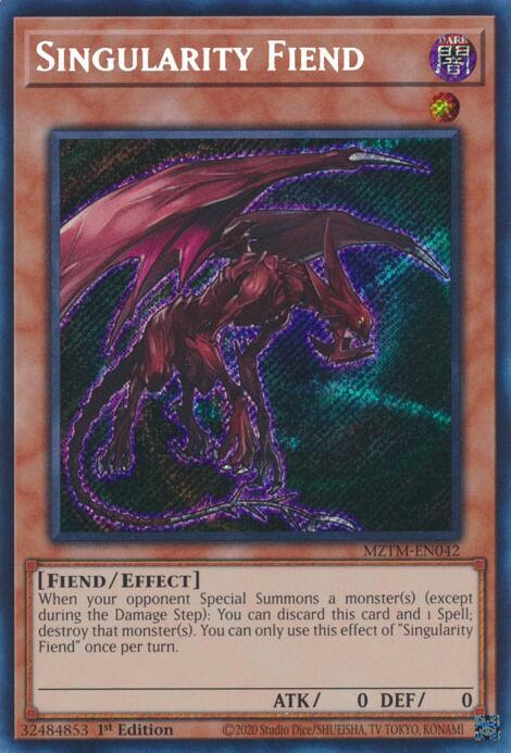 Singularity Fiend - MZTM-EN042 - Secret Rare - 1st Edition