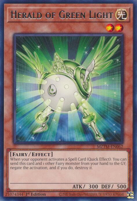Herald of Green Light - MZTM-EN062 - Rare - 1st Edition