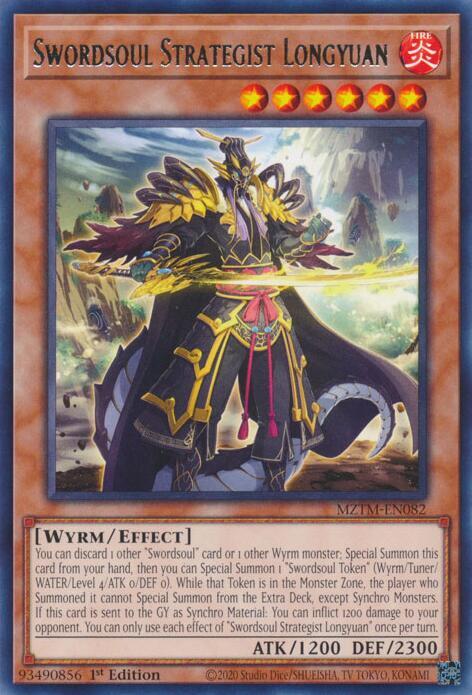 Swordsoul Strategist Longyuan - MZTM-EN082 - Rare - 1st Edition