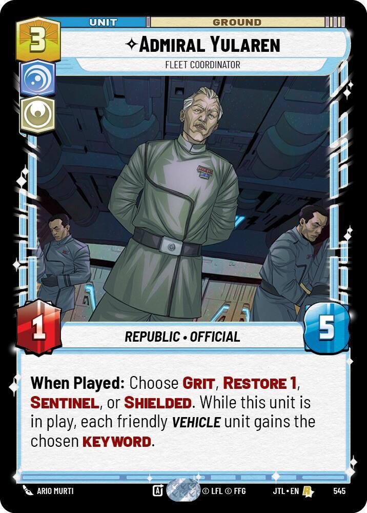 Admiral Yularen - Fleet Coordinator - Foil