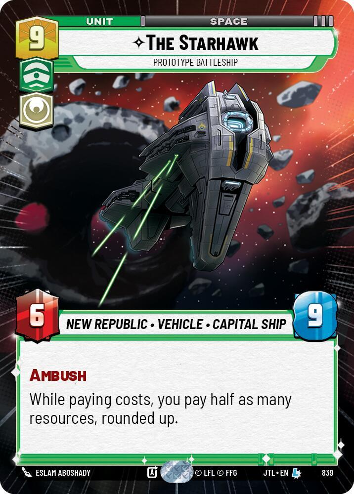 The Starhawk - Prototype Battleship - Hyperspace - Foil
