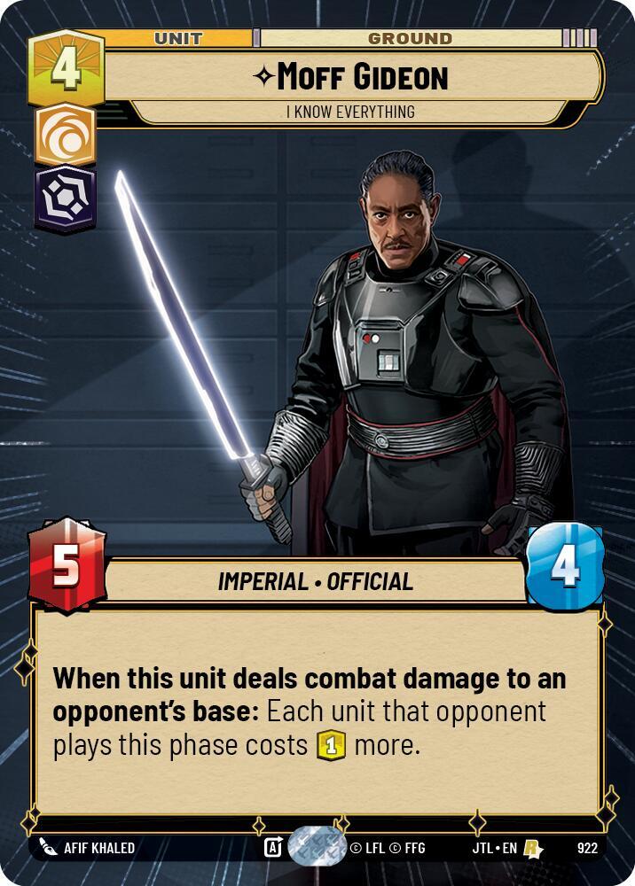 Moff Gideon - I Know Everything - Hyperspace - Foil