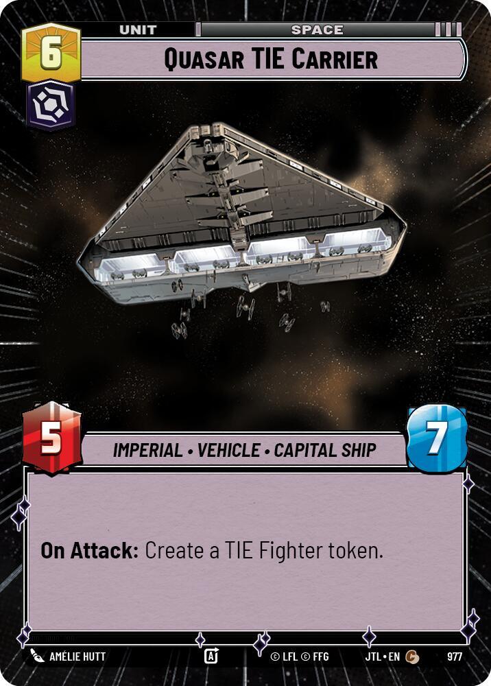 Quasar TIE Carrier - Hyperspace - Foil