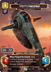 Fett's Firespray - Feared Silhouette - Serialized - Foil