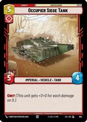 Occupier Siege Tank - Foil