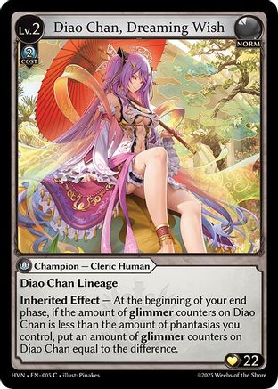 Diao Chan, Dreaming Wish - 5 - C - Foil