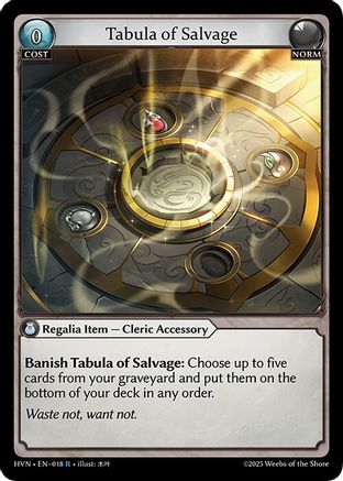 Tabula of Salvage - 18 - R