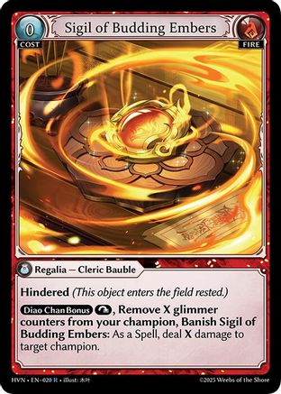Sigil of Budding Embers - 20 - R - Foil