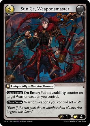 Sun Ce, Weaponsmaster - 66 - SR - Foil