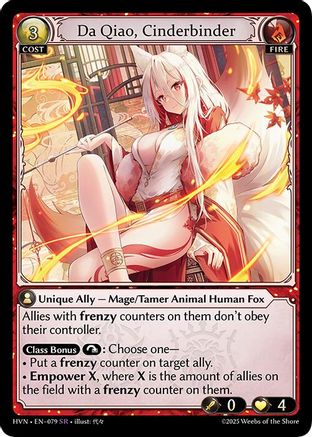 Da Qiao, Cinderbinder - 79 - SR - Foil