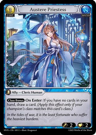 Austere Priestess - 109 - U - Foil