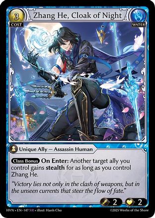 Zhang He, Cloak of Night - 147 - SR - Foil