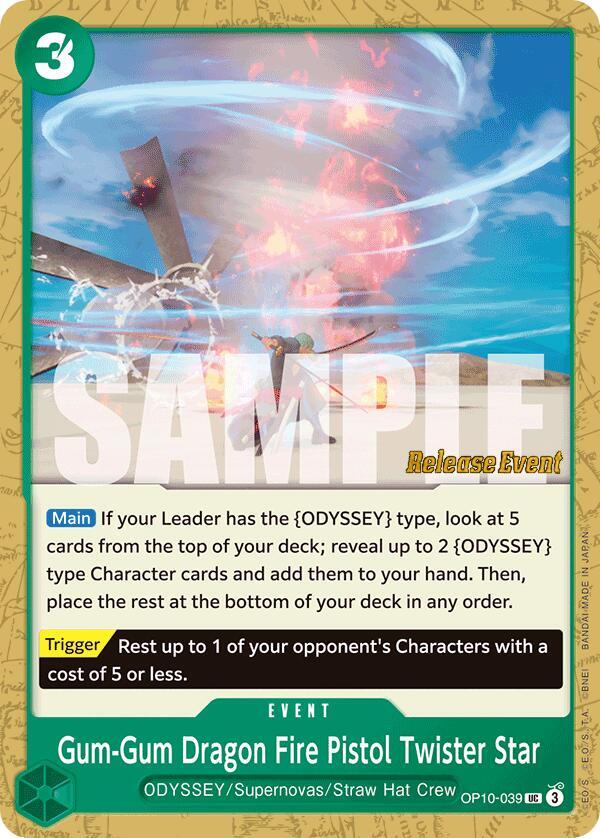 Gum-Gum Dragon Fire Pistol Twister Star - OP10-039 - UC
