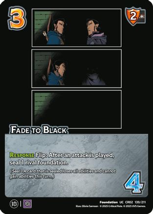 Fade to Black - 139/211 - U