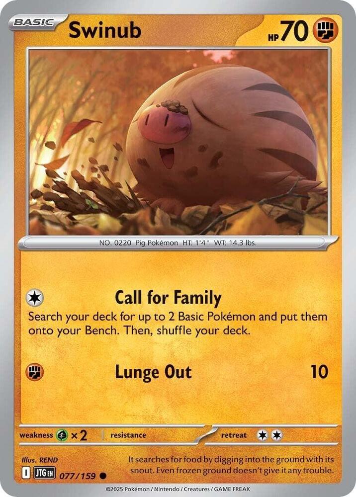 Swinub - 077/159 - Common - Reverse Holo