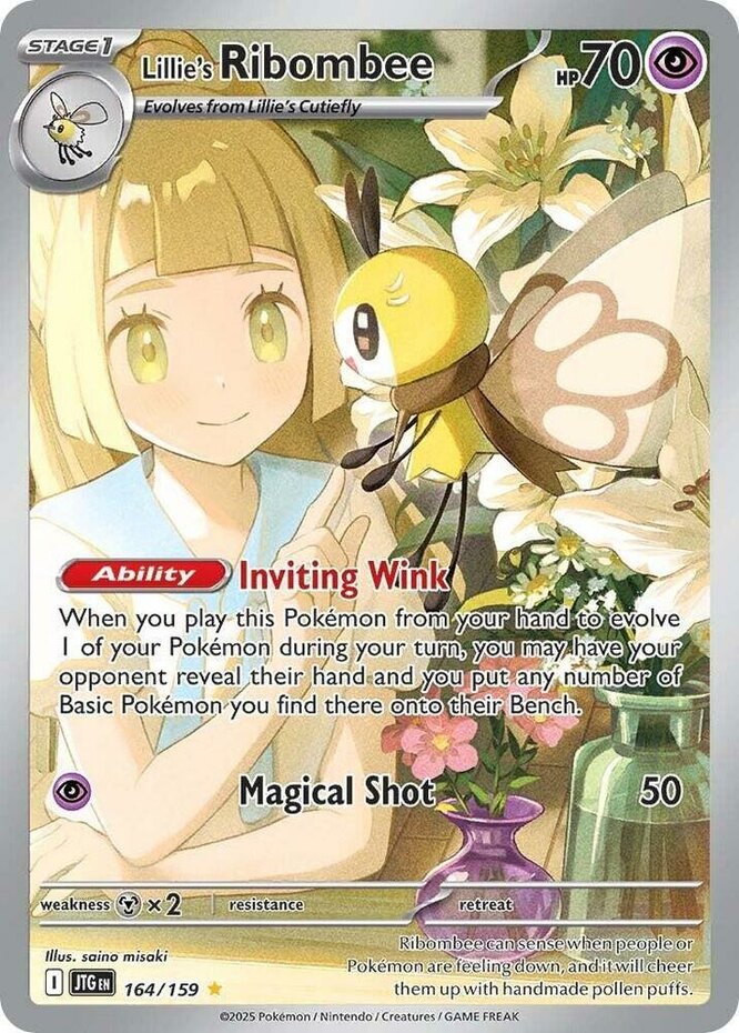 1x Lillie's Ribombee - 164/159 - Illustration Rare NM-Mint Pokemon