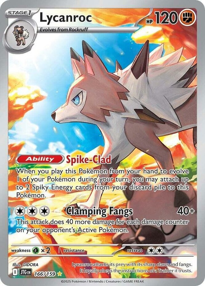 1x Lycanroc - 166/159 - Illustration Rare NM-Mint Pokemon SV09