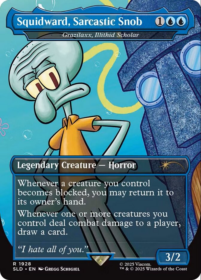 Squidward, Sarcastic Snob - Grazilaxx, Illithid Scholar - Foil