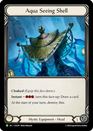 Aqua Seeing Shell - Rainbow Foil