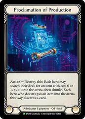 Proclamation of Production - JDG019 - JDG019 - P - Cold Foil