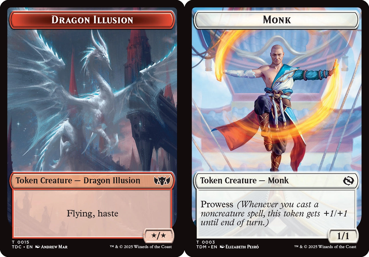 Dragon Illusion // Monk Double-Sided Token