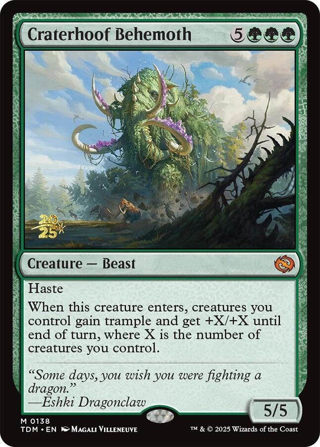 Craterhoof Behemoth - Foil - Prerelease Promo