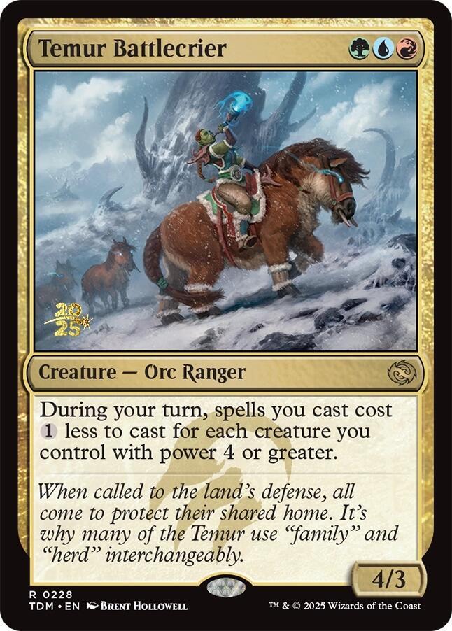 Temur Battlecrier - Foil - Prerelease Promo