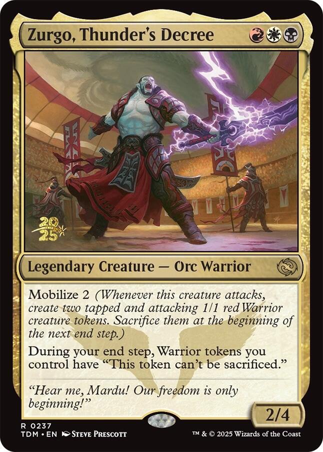Zurgo, Thunders Decree - Foil - Prerelease Promo