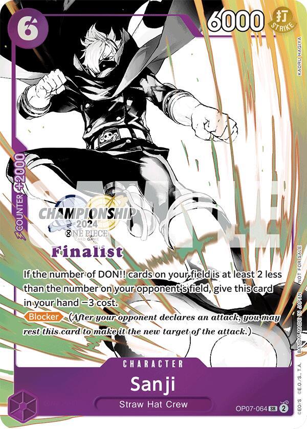 Sanji (Championship 2024 Finalist Card Set Vol. 2) - OP07-064 - SR - Foil Sanji (Championship 2024 Finalist Card Set Vol. 2) - OP07-064 - SR - Foil