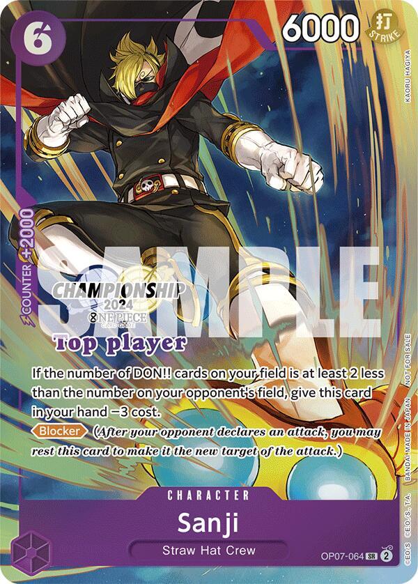 Sanji (Championship 2024 Top Player Pack) - OP07-064 - SR - Foil
