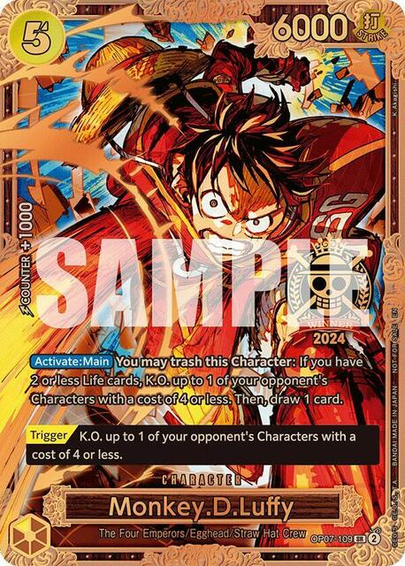 Monkey.D.Luffy (Championship 2024 World Final 3rd Place) - OP07-109 - SR - Foil
