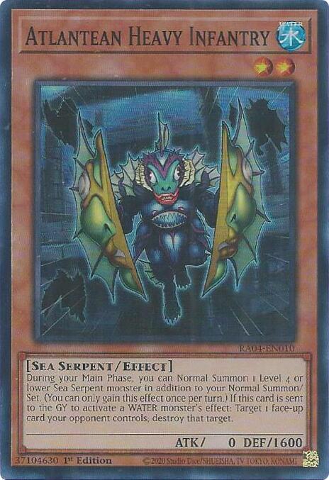 Atlantean Heavy Infantry - RA04-EN010 - Super Rare - 1st Edition