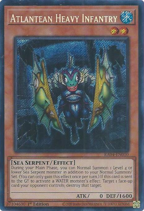 Atlantean Heavy Infantry - RA04-EN010 - Secret Rare - 1st Edition