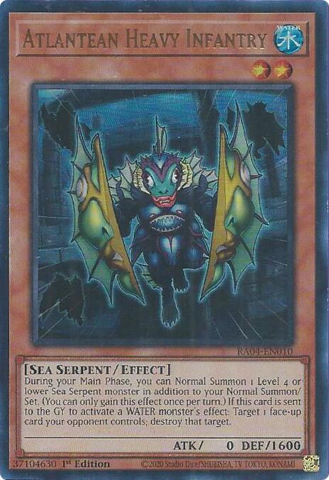 Atlantean Heavy Infantry - RA04-EN010 - Ultra Rare - 1st Edition
