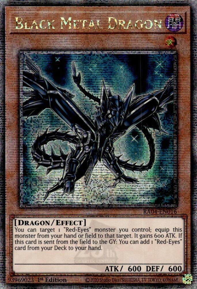 Black Metal Dragon - RA04-EN016 - (Quarter Century Secret Rare) - 1st Edition