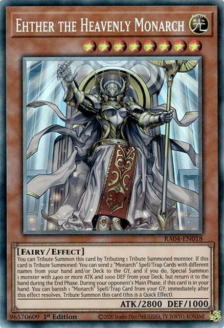 Ehther the Heavenly Monarch - RA04-EN018 - Collector's Rare - 1st Edition