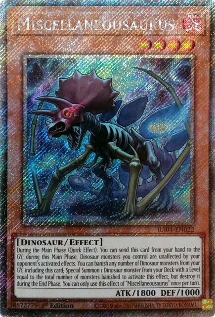 Miscellaneousaurus - RA04-EN022 - Platinum Secret Rare - 1st Edition