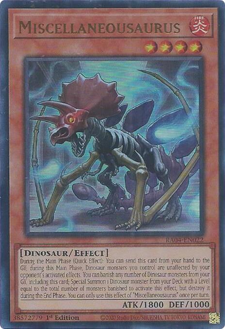 Miscellaneousaurus - RA04-EN022 - Ultra Rare - 1st Edition