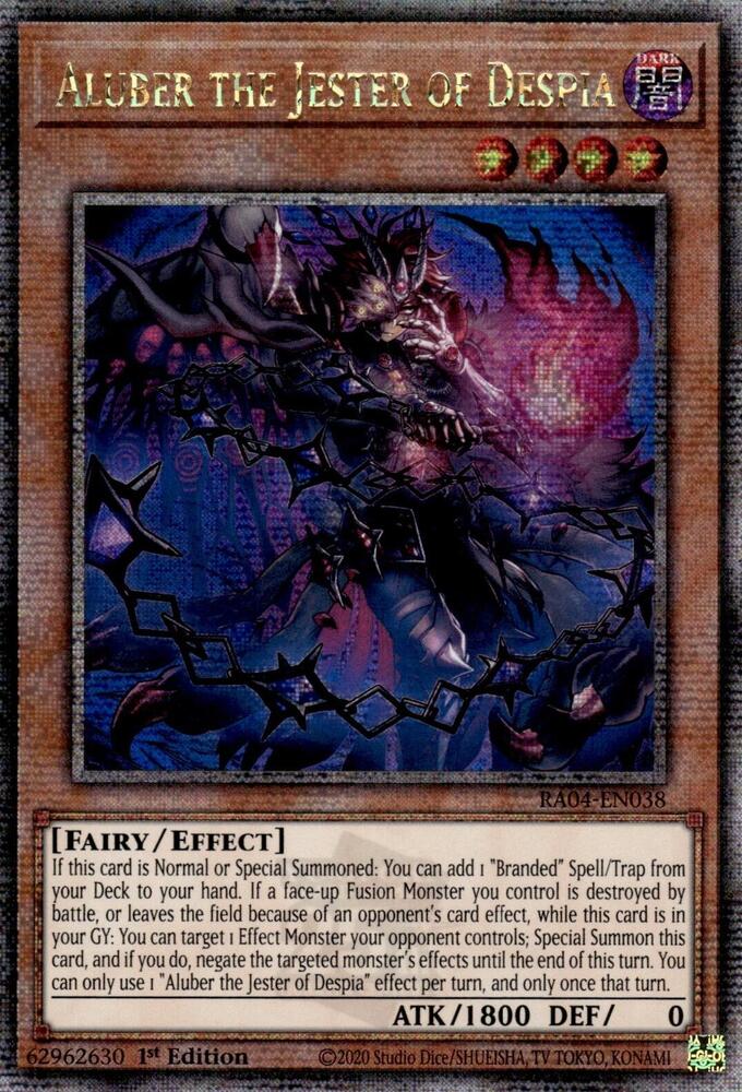 Aluber the Jester of Despia (New Art) - RA04-EN038 - Quarter Century Secret Rare - 1st Edition