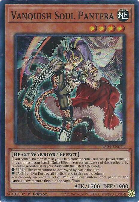 Vanquish Soul Pantera - RA04-EN044 - Super Rare - 1st Edition