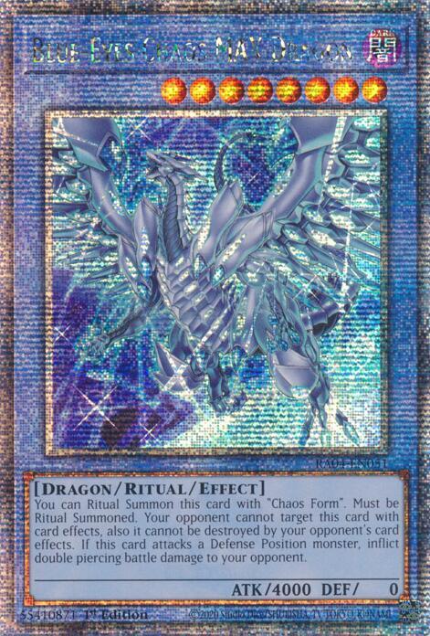 Blue-Eyes Chaos MAX Dragon (New Art) - RA04-EN051 - (Quarter Century Secret Rare) - 1st Edition