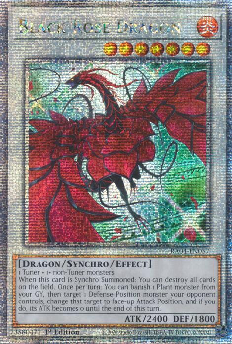 Black Rose Dragon (Alternate Art) - RA04-EN057 - Quarter Century Secret Rare - 1st Edition Black Rose Dragon (Alternate Art) - RA04-EN057 - Quarter Century Secret Rare - 1st Edition