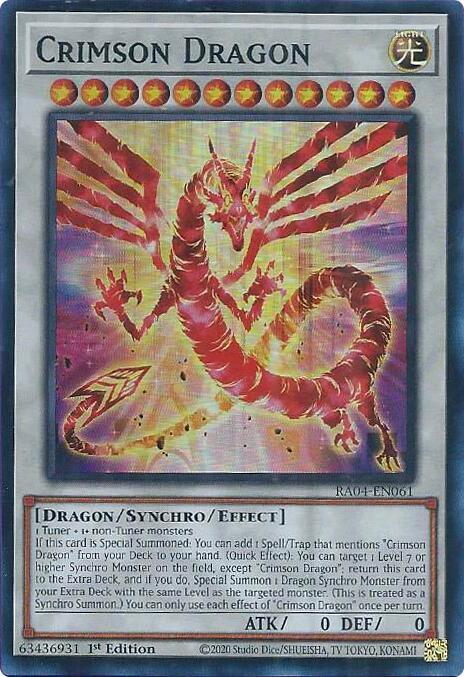 Crimson Dragon (card) - RA04-EN061 - Super Rare - 1st Edition
