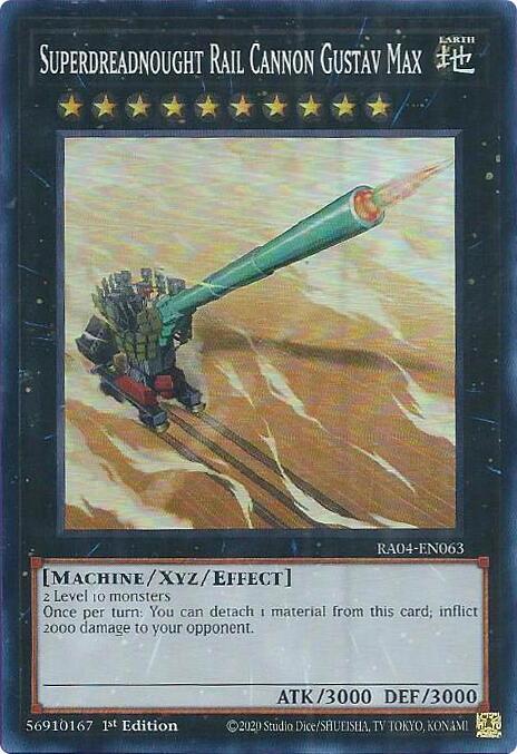 Superdreadnought Rail Cannon Gustav Max - RA04-EN063 - Super Rare - 1st Edition