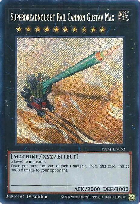 Superdreadnought Rail Cannon Gustav Max - RA04-EN063 - (Secret Rare) - 1st Edition