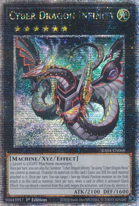 Cyber Dragon Infinity (Alternate Art) - RA04-EN068 - Quarter Century Secret Rare - 1st Edition